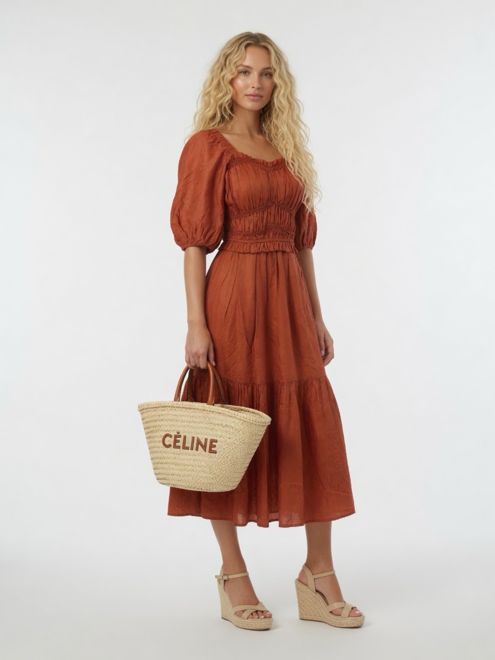 Elegant Rust Dress